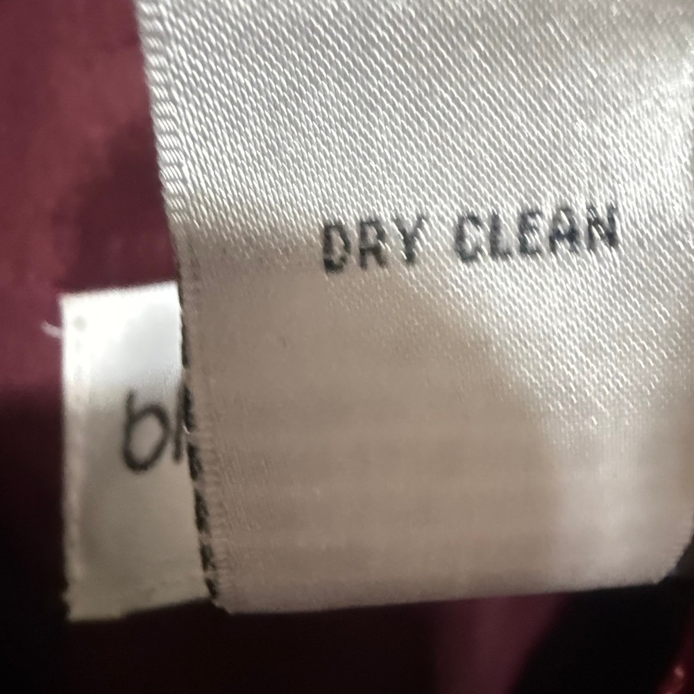 Bloomingdales‎ Womens Silk Blend Velvet Embroidered Beaded Jacket Burgundy Sz 14 - Picture 11 of 14
